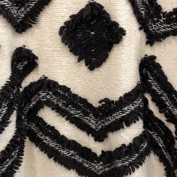 LOFT White Turtleneck Sweater with Fringe Design - Picture 3 of 8
